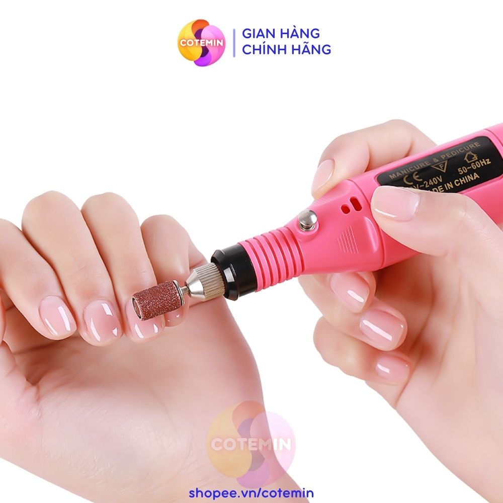 Máy Mài Móng Mini Máy Mài Móng Cầm Tay Nail Chính Hãng TẶNG KÈM 6 Đầu Mài COTEMIN