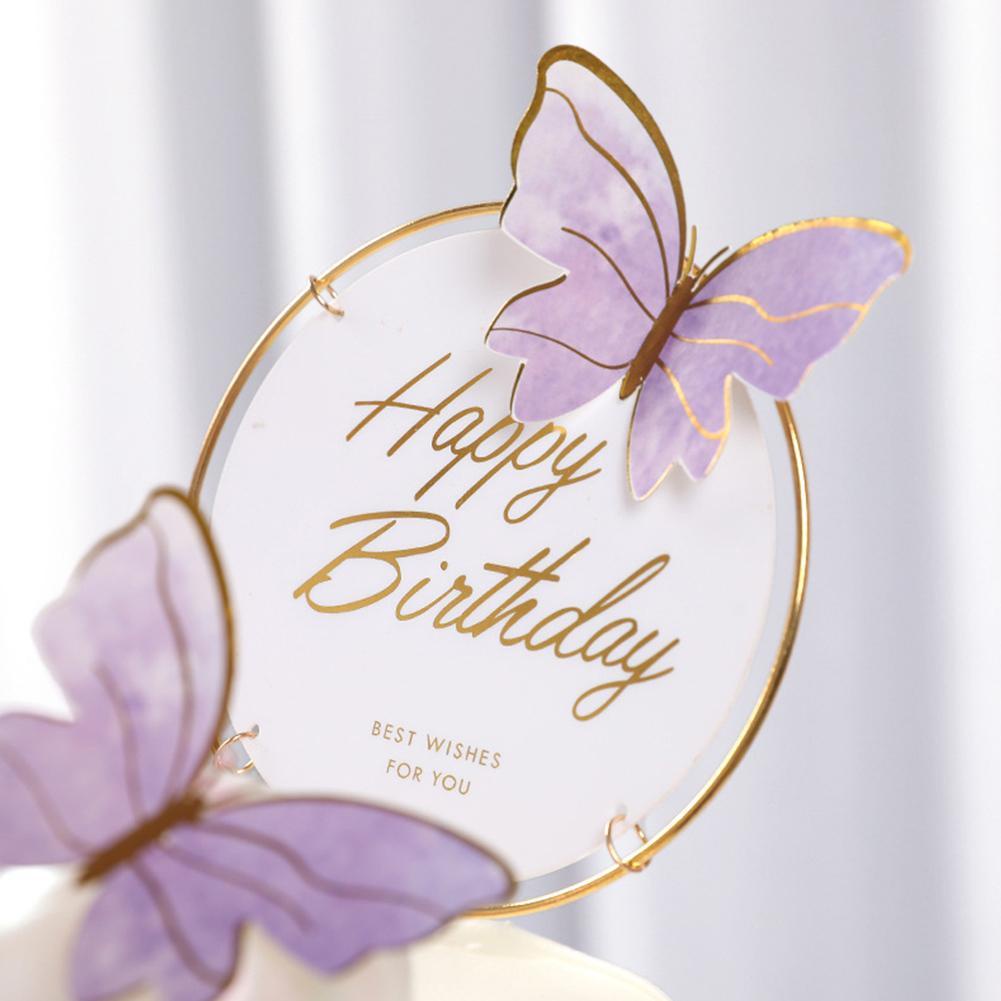 Set 11 Phụ Kiện Trang Trí Bánh Kem Hình Chữ Happy Birthday