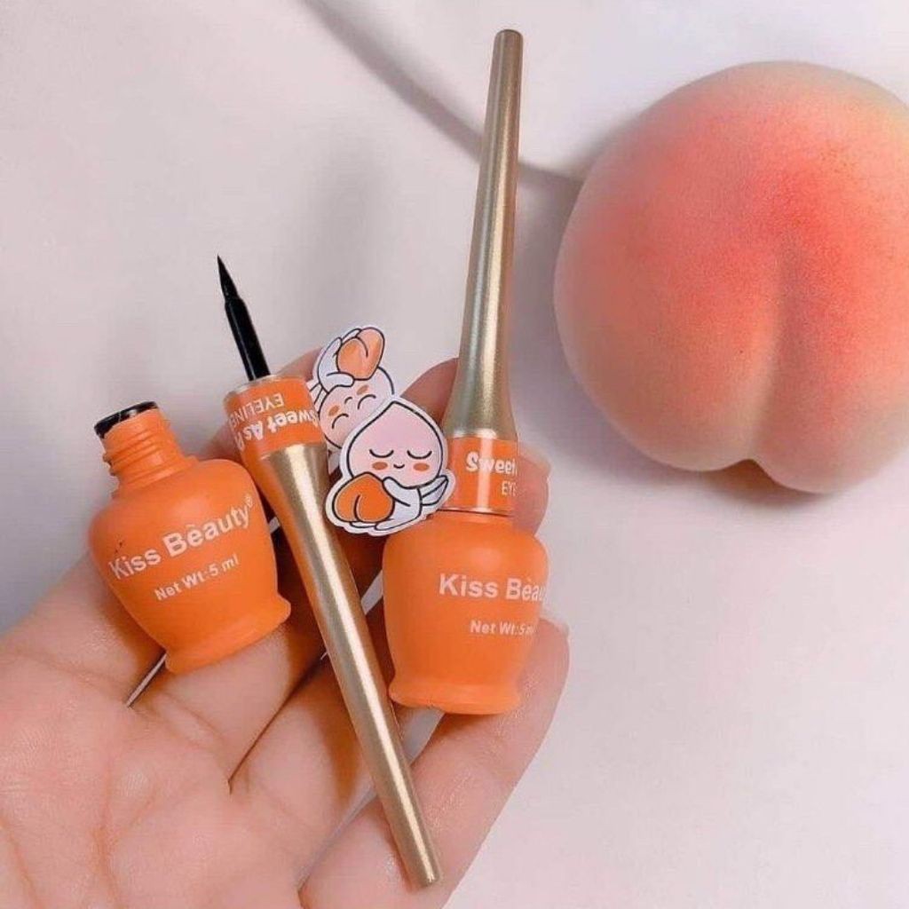 ( SIÊU RẺ) Bút Kẻ Mắt Trái Đào Sweet As Peach Eyeliner Của Kiss Beauty