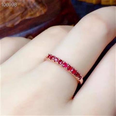 Hàng Chính Hãng Nhẫn Mạ Bạc 925 Đính Đá Hồng Ngọc Ruby Tự Nhiên Đơn Giản Phong Cách Nhật Bản Hàn Quốc Cho Nữ Boutiqu