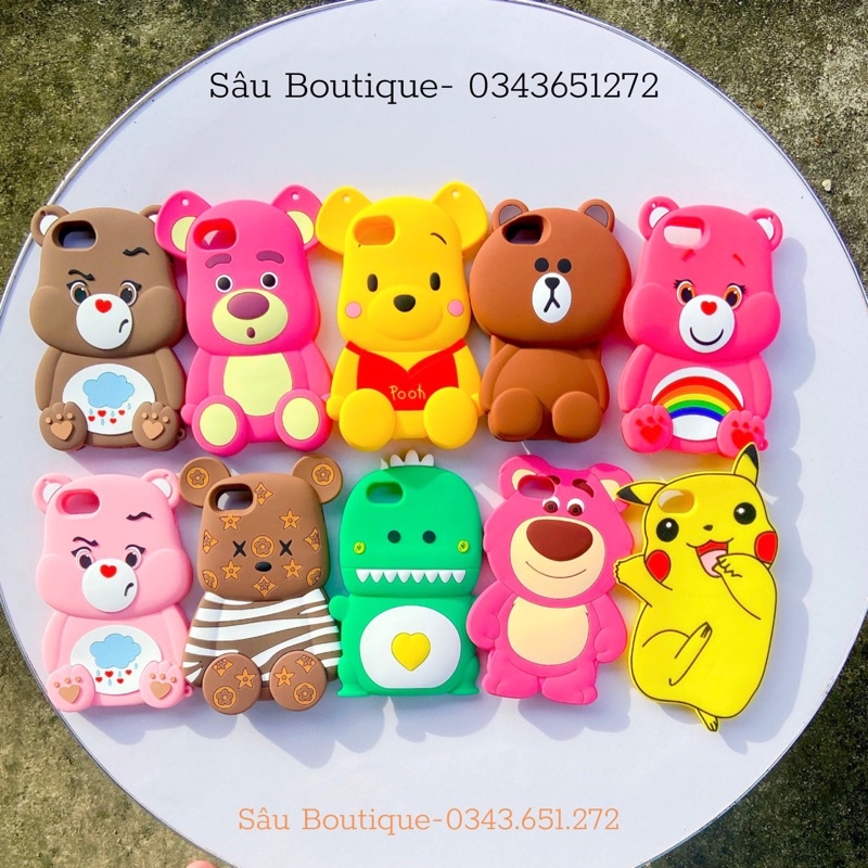 Ốp thú silicon iphone gấu brown cho ip6/6s/6pl/6spl/7pl/8pl/x/xs/xsm/11/11prm/12prm