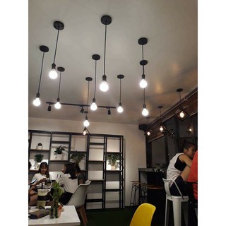 DÂY ĐUI ĐƠN MÀU ĐEN - đèn trang trí shop giá rẻ chuyên dùng cho quán cafe, shop quần áo, gia đình