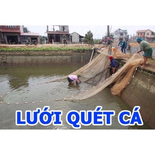 Lưới kéo cá-lưới quét cá -lưới vét cá ,tôm,tép ao hồ cao 2m dài 30m túi 4m .chất lượng hàng loại 1 y hình
