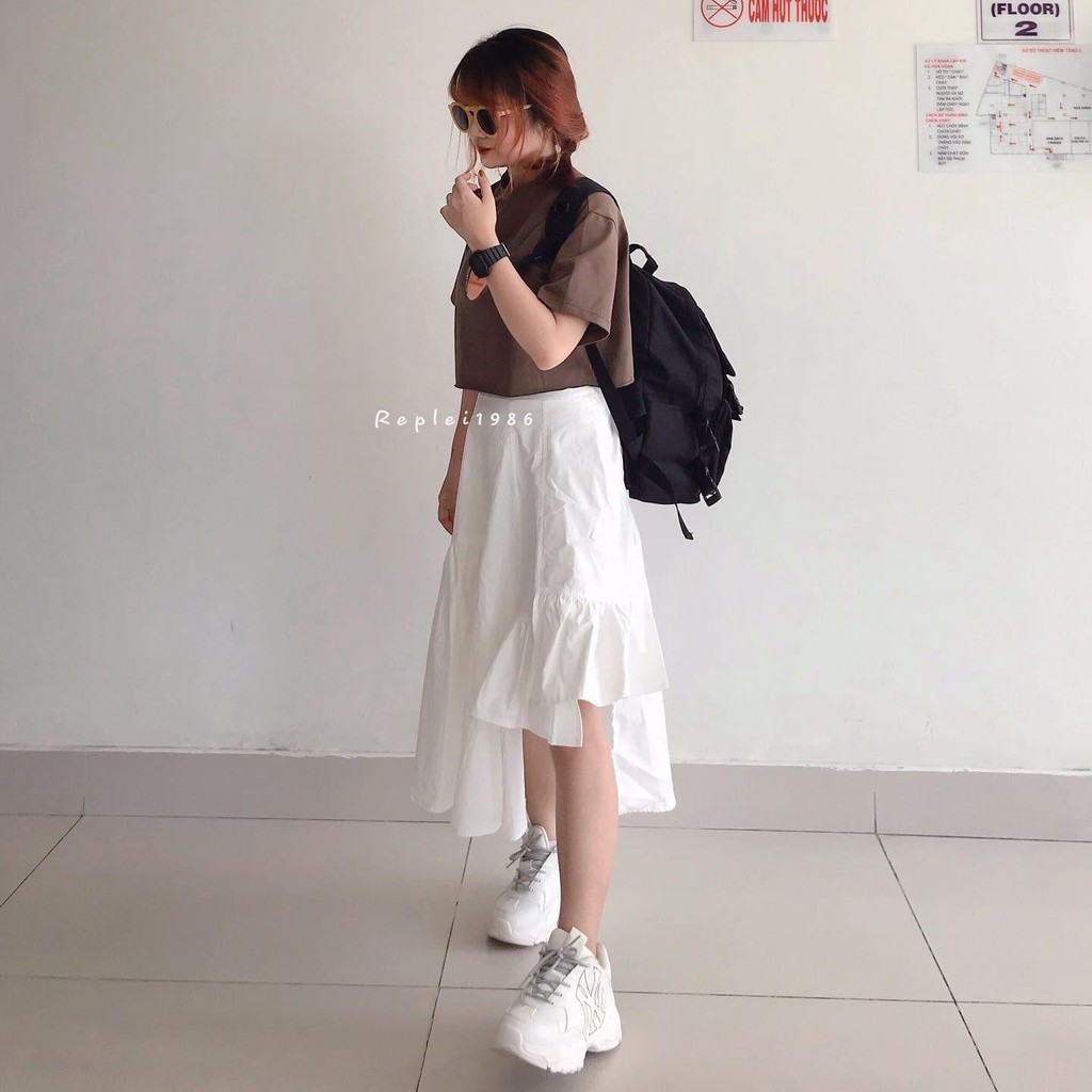 [WK075] Chân váy ulzzang 3 tầng mới thiết kế lệch tầng lạ mắt cạp chun dáng suông có quần trong chất voan cưc xinh | BigBuy360 - bigbuy360.vn