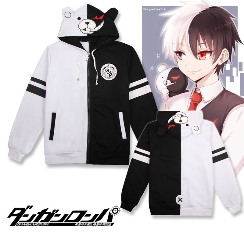 Áo hoodie hóa trang thành nhân vật anime Danganronpa Monokuma dành cho Unisex