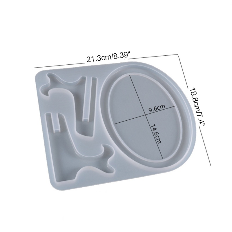 Khuôn Silicone Hình Oval/Chữ Nhật Dùng Làm Khung Ảnh Trang Trí Nhà Cửa