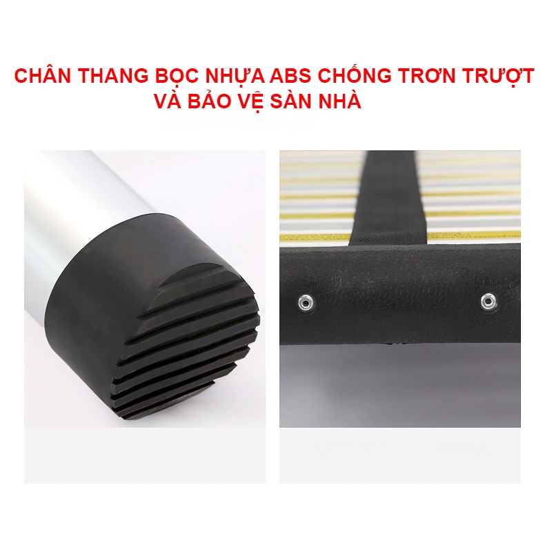 [HỎA TỐC 2H HCM] Thang nhôm rút đôi DIY TL-AI-56 chiều cao sử dụng tối đa chữ A 2.8m, chữ I 5.6m, tải trọng 150kg