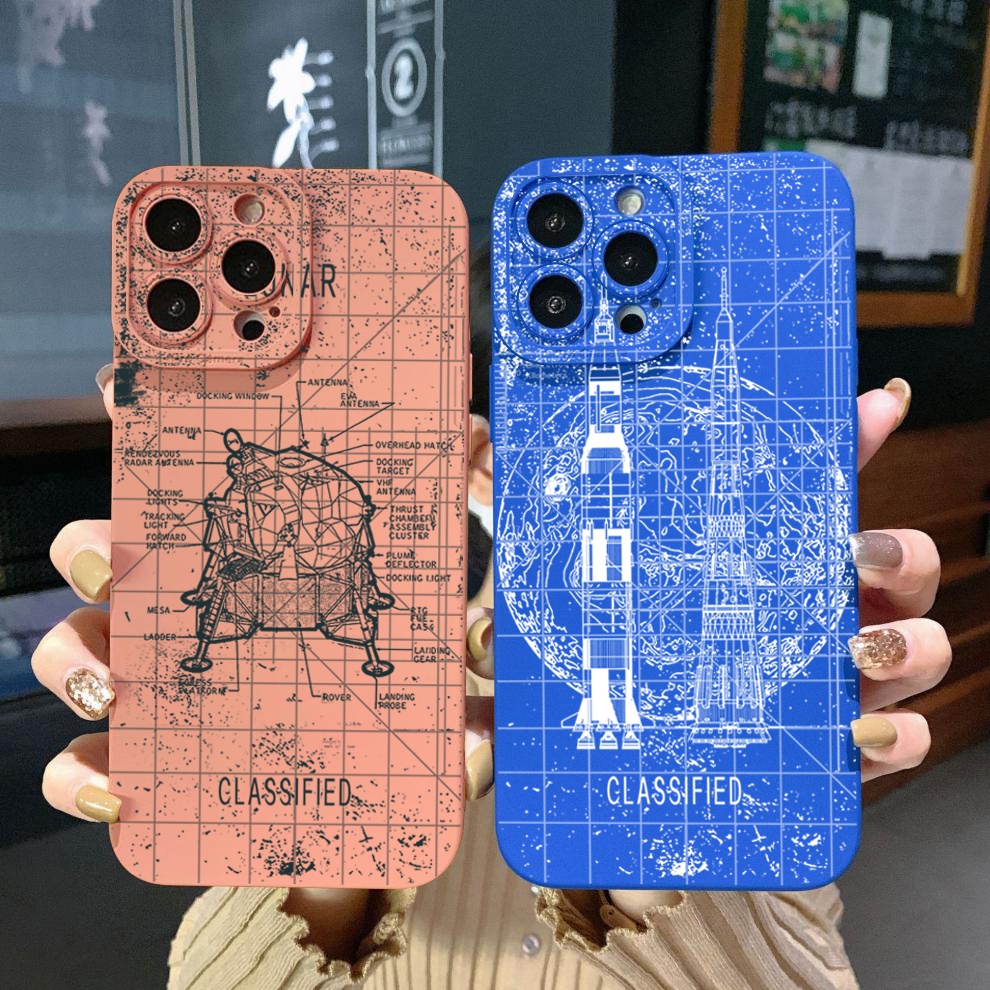 Ốp Điện Thoại Góc Vuông In Logo NASA Cho Xiaomi Redmi Note 11 Pro 5G 11S 10 Pro 4G 10S Redmi 10C 9C A1