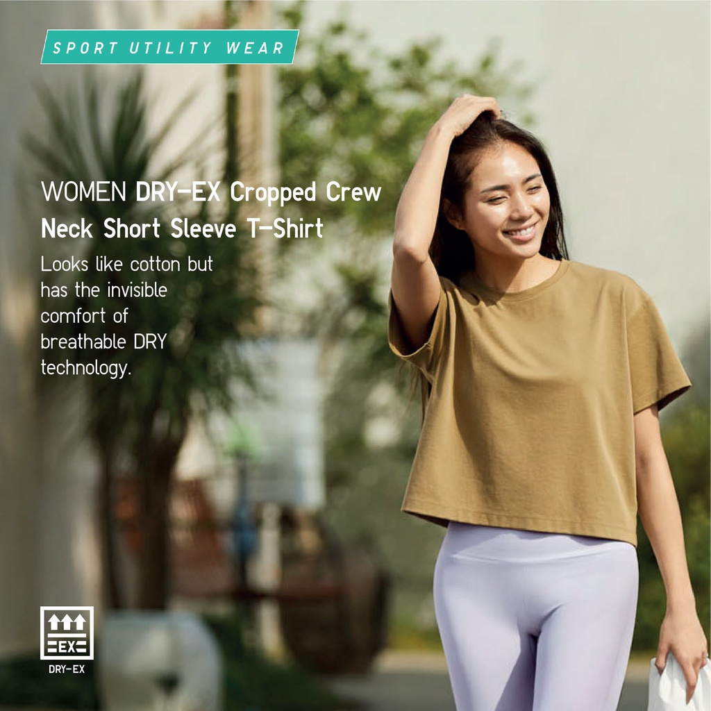 UNIQLO👐JAPAN_Áo phông   Crop.Top - WOMEN Cropped T-Shirt 😍