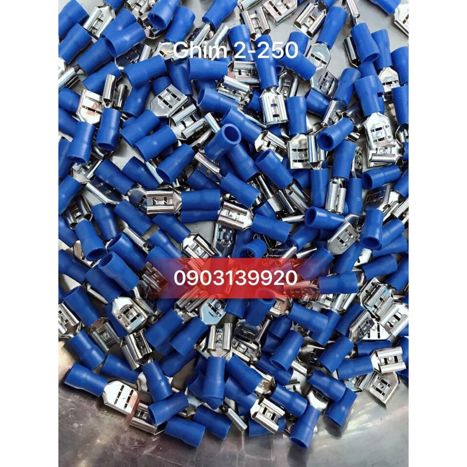 combo Đầu cosse ghim Xanh (5 bịch) + Đỏ (5 bịch)