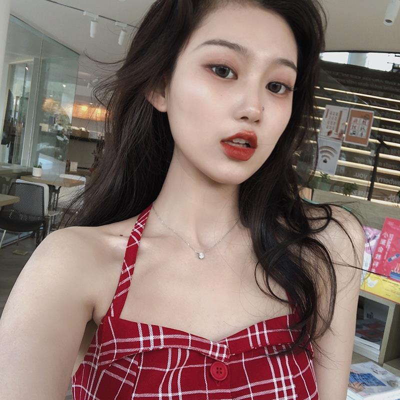 Áo Hai Dây Họa Tiết Kẻ Sọc Ngọt Ngào Thời Trang Mùa Hè Cho Nữ