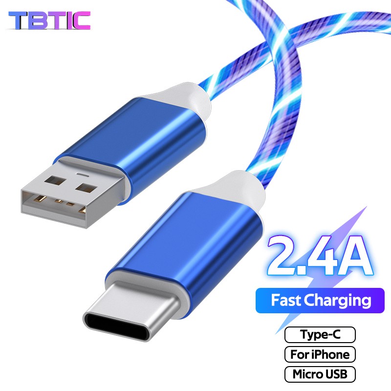 Dây cáp sạc nhanh TBTIC cổng Micro Usb 2.4A dài 1/2m cho Xiaomi Redmi 4x Samsung J7 Android