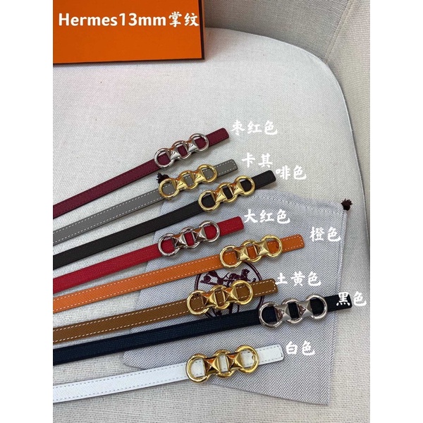 Thắt lưng thời trang nữ thương hiệu cao cấp Hermes HM Mini Constance da thật nhập khẩu nhiều màu