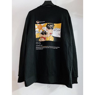 Áo sweater nỉ Shin bút chì ( ảnh thật )