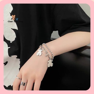 Vòng Tay Lắc Tay Hai Lớp Hình Gấu Xinh Xắn [CHUỘT LƯỜI SHOP]