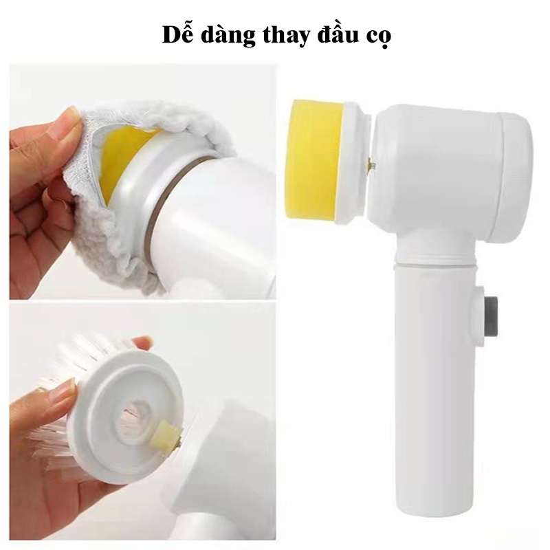 Máy cọ rửa cầm tay, sạc tích điện đa năng, rửa bác, cọ nồi, vệ sinh bếp,...nhỏ gọn tiện lợi