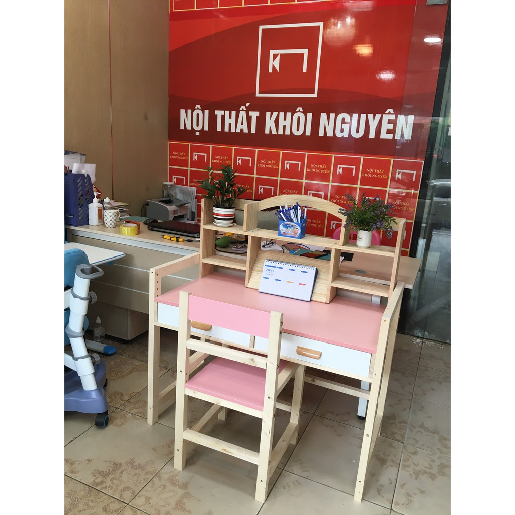 Bàn học điều chỉnh cao thấp gỗ tự nhiên BHS27 | BigBuy360 - bigbuy360.vn