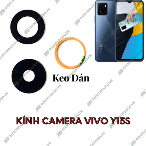 Kính camera vivo y15s kèm keo dán