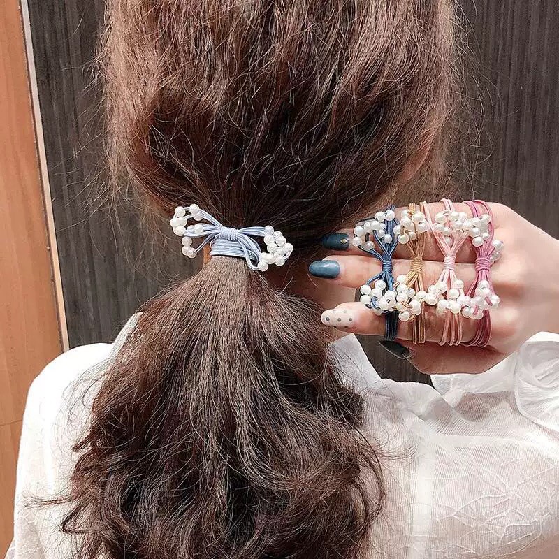 Dây chun buộc tóc gắn ngọc trai xinh xắn dành cho nữ
