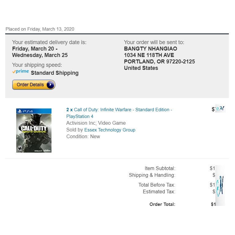 Đĩa game PS4 Call of Duty Infinite Warfare