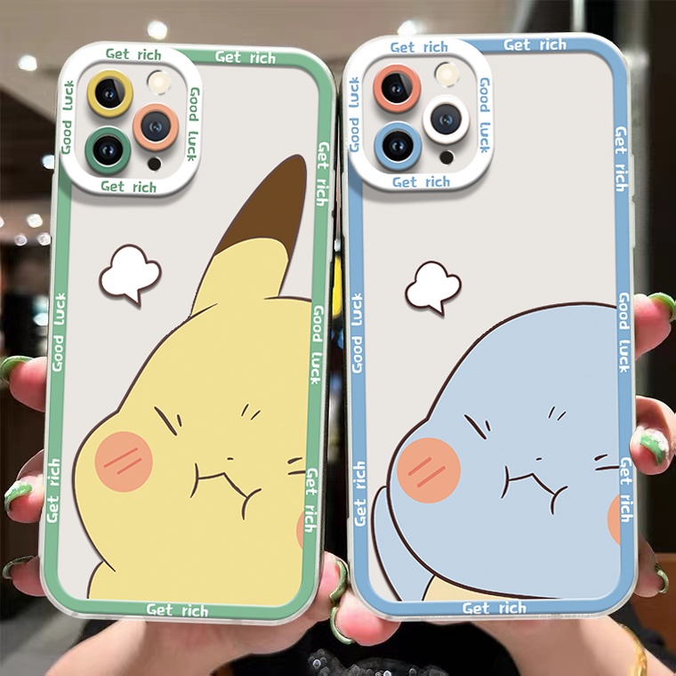 Ốp Điện Thoại Silicon TPU Mềm Trong Suốt Họa Tiết Hoạt Hình Cho IPhone 14 13 12 11 Pro X XR XS Max SE 6 6S 7 8 Plus