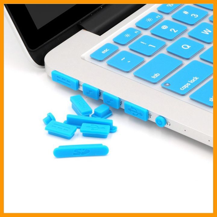 Nút Chống Bụi Laptop Set 13 Nút Silicon Cho Ổ Cắm Laptop, Macbook - Màu Ngẫu Nhiên