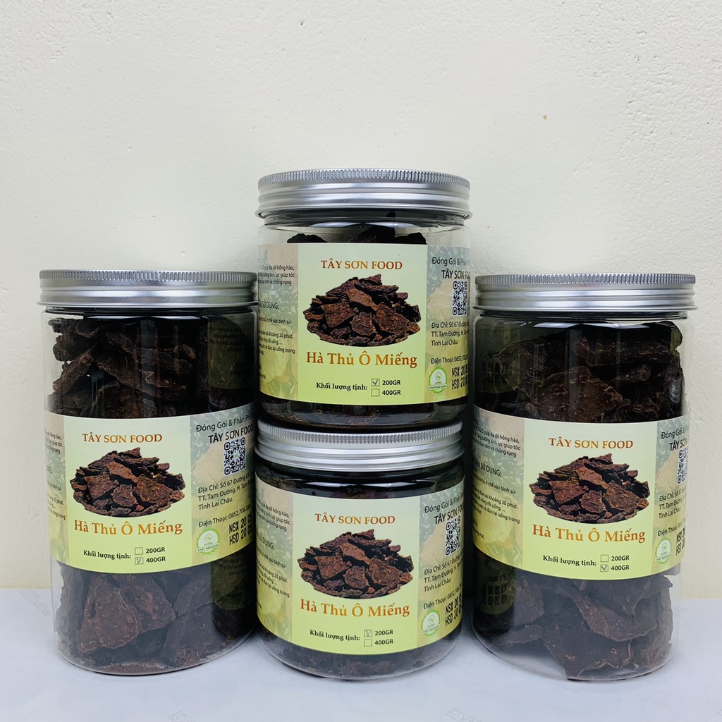 Hũ 400GR Hà Thủ Ô Miếng Đã Sơ Chế Dùng Hãm Trà Giúp Cải Thiện Tóc Bạc Sớm, Rụng Tóc, Hói Đầu