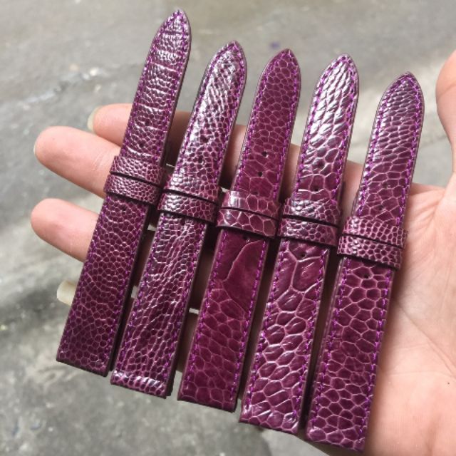 Dây Đồng Hồ Da Đà Điểu Size 12,14,16