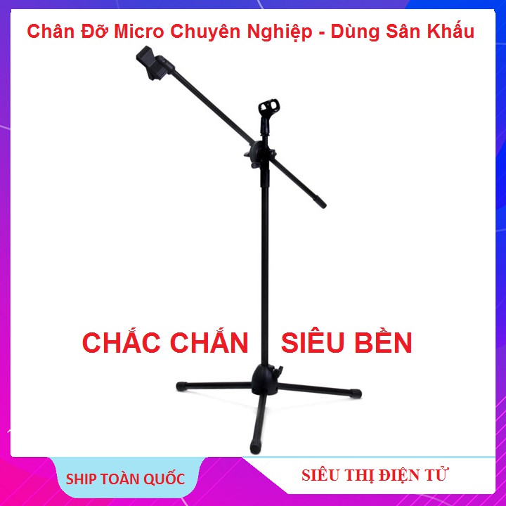 [Mã ELHACE giảm 4% đơn 300K] Bộ Chân Đỡ Micro Chuyên Nghiệp - Giá Đỡ Míc Kiên Kẹp Bản Nhạc Dùng Cho Phòng Thu, Sân Khấu