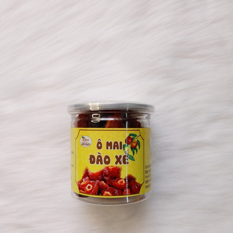 Ô mai Đào Nâu Xẻ vị Chua Ngọt - Đóng Hộp 250g, 400g