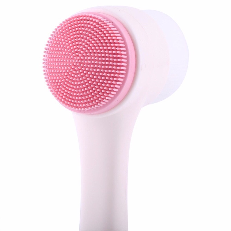 Cọ massage rửa mặt KOREA 2 đầu 3D gai silicon
