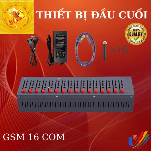 THIẾT BỊ GSM 16 COM - sóng 2G - tích hợp các phần mềm quản lý thông dụng - Bảo hành 6th