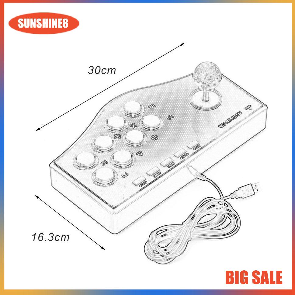 【SUN】3 In 1 USB Wired Game Controller Arcade Fighting Joystick Stick Gaming Console