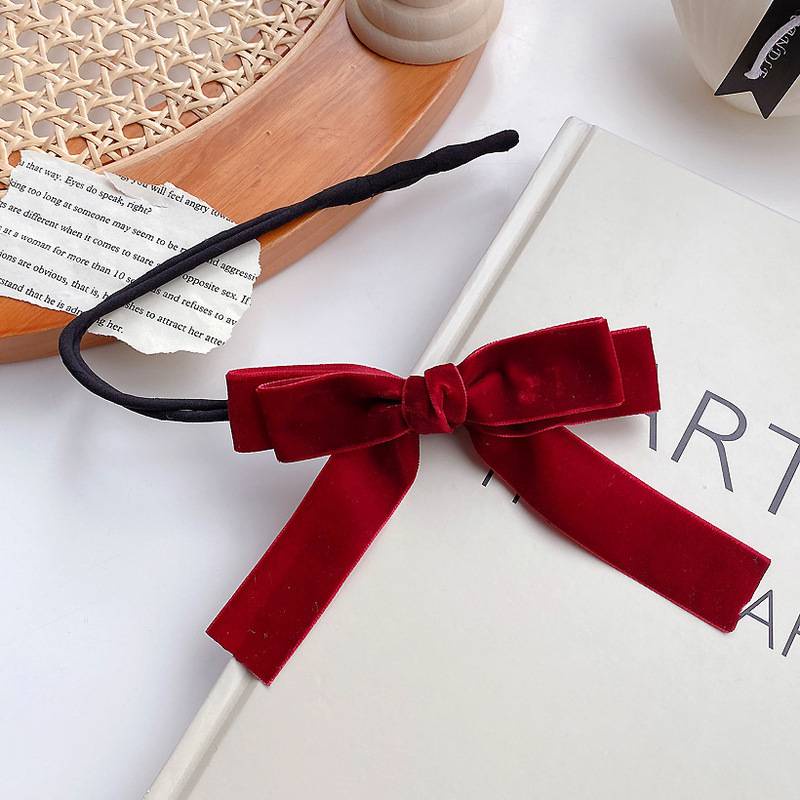 Dây Buộc Tóc Vải Nhung Thắt Nơ Xinh Xắn