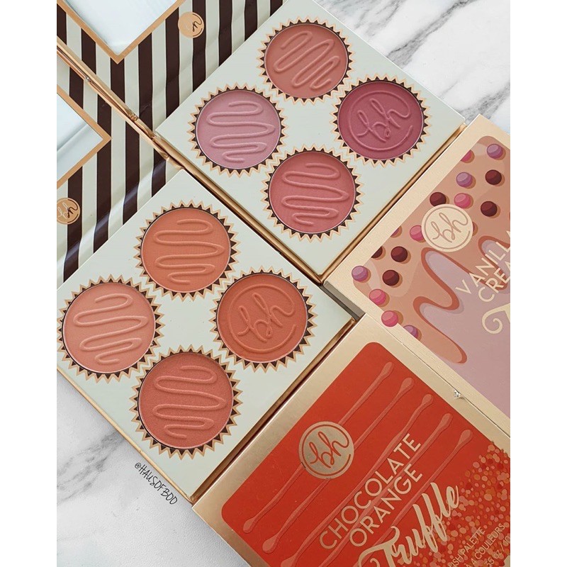 Bảng phấn má hồng 4 ô Bh Cosmetics Truffle Blush palette bhcosmetics bhcosmetic bh cosmetics bh cosmetic phấn trang điểm