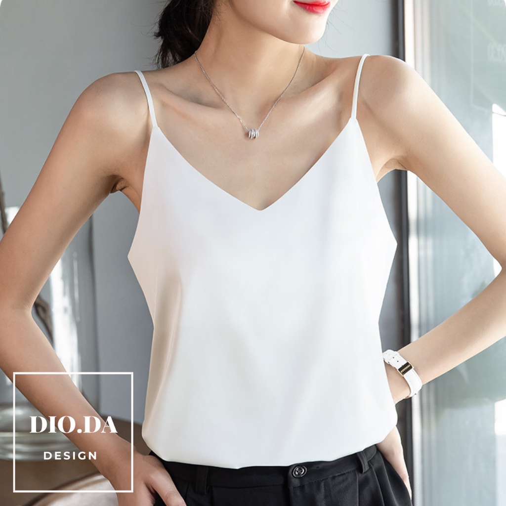[LỤA SATIN] Áo 2 dây - Lụa cao cấp - Basic - Vintage