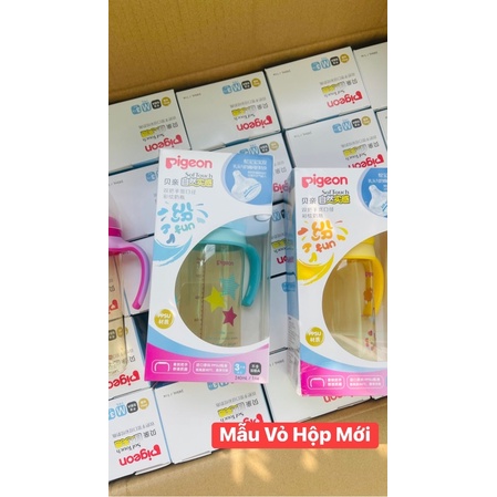 Bình Pigeon Nội địa - Nhựa PPSU 240ml ( Có quai cầm Bản Mới )