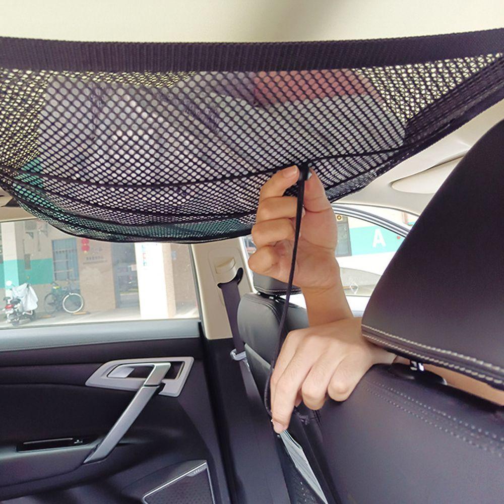MAYSHOW Túi Lưới Đựng Đồ Treo Trần Xe Hơi Có Khóa Kéo Có Thể Điều Chỉnh Mới
