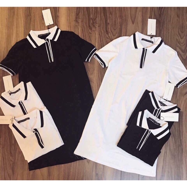Váy xuông có cổ Polo