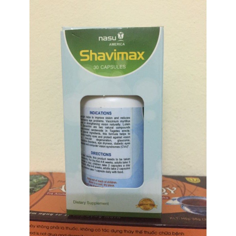 [ HÀNG NHẬP KHẨU] Shavimax - Viên uống bổ mắt của Mỹ lọ 30 viên