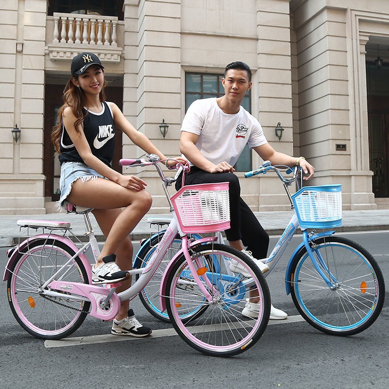 【xe đạp】Xe đạp Người lớn Phụ nữ Người lớn Đi lại Bình thường Đi xe đạp Thành phố Cổ điển Công việc Nhẹ Nam và Nữ Xe đạp