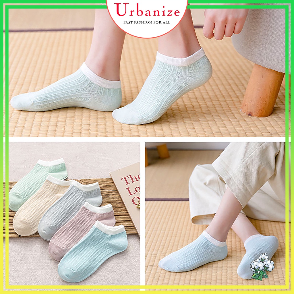 Tất vớ nữ cổ ngắn dễ thương cotton thêu hình trái cây màu trắng mỏng thoáng FREESHIP Urbanize