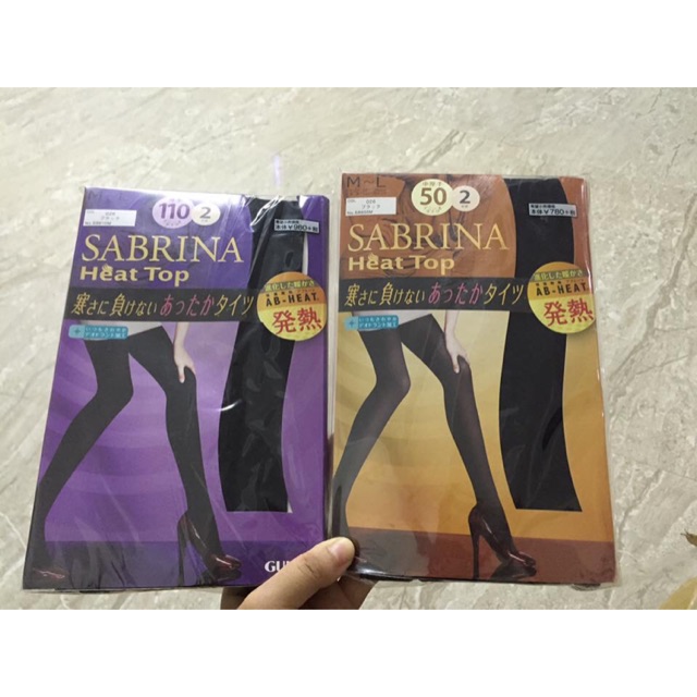 Tất Sabrina Heat top Giữ nhiệt - màu đen (set 2 đôi)