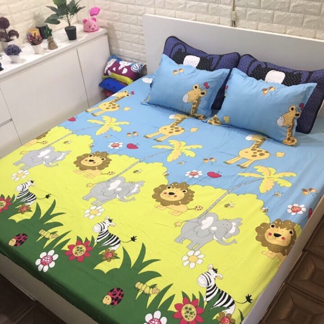 Ga gối poly cottong rừng xanh