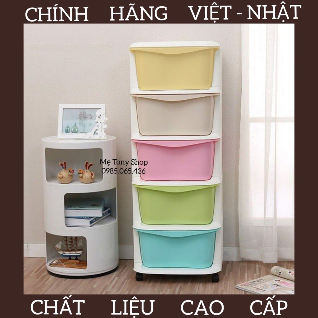 [Siêu Bền-Siêu Đẹp] Tủ Nhựa Đa Sắc 5 Tầng Việt Nhật (Cam Kết Chính Hãng)