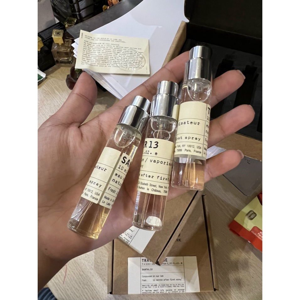 Tách Sét nước hoa LE LABO 10ml 13 Travel Tube Eau De Parfum 10ml chai  dành cho nam nữ -