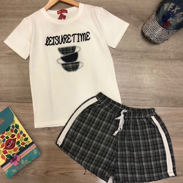 Bộ Thun cotton Thái phối kaki