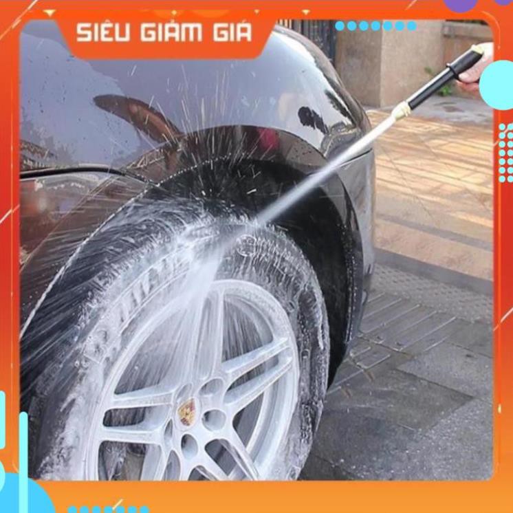 Bộ dây và vòi xịt rửa xe tưới cây tăng áp,vòi xịt rửa,vòi tưới cây 810-2576 (dây xanh- cút nối đen)