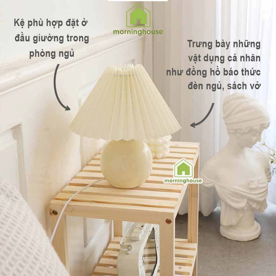 Kệ Decor Đầu Giường Gỗ Thông Morning House- 2T800