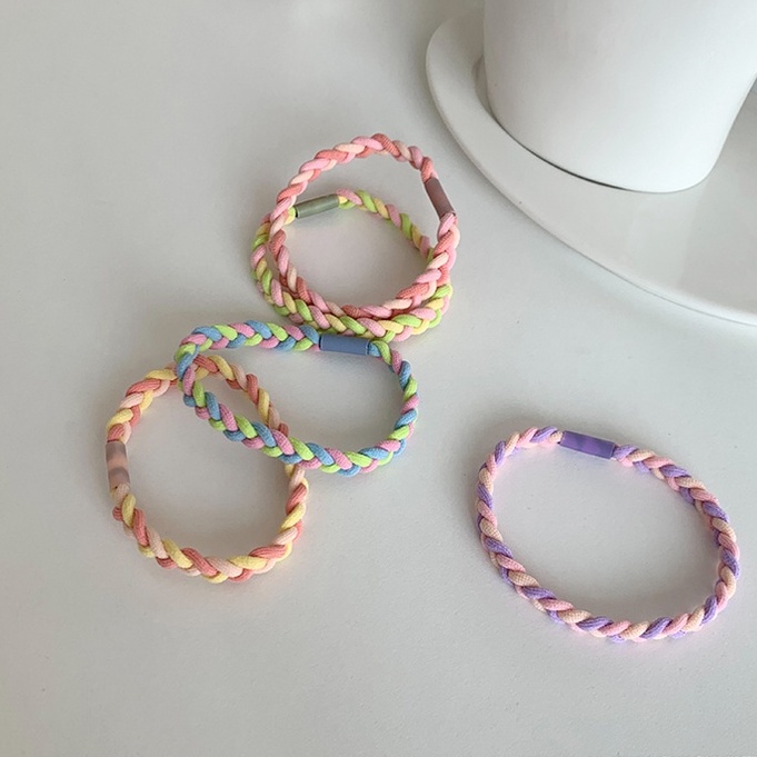 Cột Tóc Bện Dây LIN Nhiều Màu Dễ Thương Ins